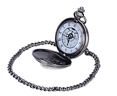 Simple Silver Fullmetal Alchemist Quartz Pocket Watch Edward Elric Anime  Clock Design Pendant Cosplay Fans Necklace Chain Gifts AliExpress |  lupon.gov.ph