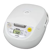 Tiger JBV-S18U 10-Cup Microcomputer Controlled 4-in-1 Rice Cooker (White)
