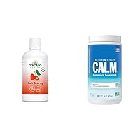 Dynamic Health Organic Tart Cherry Juice, Unsweetened 100% Juice Concentrate, Antioxidants Supplement & Natural Vitality Calm, Magnesium Citrate Supplement, Anti-Stress Drink Mix Powder - Gluten Free