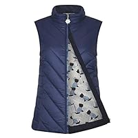 Lundy Ladies Quilted Full Zip Gilet (Navy, numeric_18)
