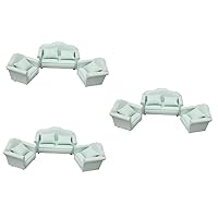 3 Sets Miniature Sofa Decor Pillow Green Couch Pillows Sofa Furniture Miniature Furniture Decorative Bed Pillows Home Furniture Toy Home Sofa Model Bamboo Household Micro Scene