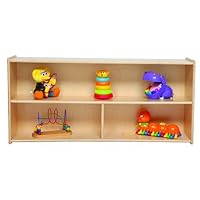 2-Shelf Kids Bookshelf & Toy Storage Organizer | 3-Section Montessori Shelves for Home & Classroom Organization & Storage