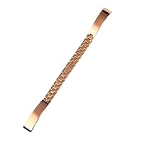 Stainless Steel watchband Silver Rose Gold Bracelet Replacement Strap 6 8 10 12 14mm Small Size dial Lady Fashion Watch Chain (Color : B Rose Gold, Size : 8mm)