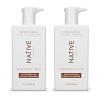 Native Moisturizing Face Wash, Spa Day Every Day Facial Cleanswer (2 Pack) | Daily Face Cleaner for Radiant and Bright Skin, Coconut & Vanilla, 12 fl oz