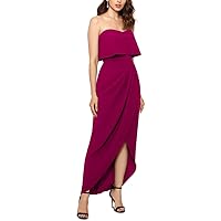 XSCAPE Womens Purple Sweetheart Neckline Full-Length Formal Pencil Dress Juniors 10