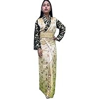 ibetan Handstitched Silk Bakkhu Dress, Kho, Chupa, Wrap Dress