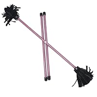 Z-Stix Professional Juggling Flower Sticks/Devil Sticks and 2 Hand Sticks, Hand Made, Beginner Friendly - Solid Series (Merlot, King Spear 17