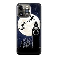 R3249 Peter Pan Fly Full Moon Night Case Cover for iPhone 14 Pro