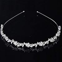 Bridal Headband Bridal Headpieces for Wedding Crystal Headband Stylish Rhinestones Princess Crown Flower Leaf Tiara Headband Wedding Tiaras for Bride Prom Headband for Women Girl Adult Kids