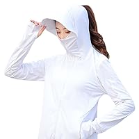 Women Sun Protection Hoodie SPF50 Lightweight Shirt Long Sleeve Summer Sunscreen Shirts Anti UV