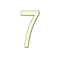 House Number 7 Arial Door Numbers in 3 Sizes (15, 20, 25cm / 5.9, 7.8, 9.8in) Modern Floating House Number Acrylic incl. Fixings, Colour:Ivory, Size:25cm / 9.8'' / 250mm
