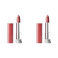 New York Color Sensational Made for All Lipstick, Crisp Lip Color & Hydrating Formula, Mauve For Me, Nude Brown, 0.06 oz (Pack of 2)