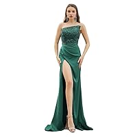 Women's Side Slit Prom Gown Sparkly Sequins Evening Dress Bridesmaid Dress