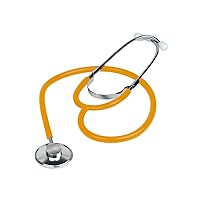 Dixie EMS Single Head Lightweight Stethoscope, Latex Free, for Doctors, Nurses, Students, Medical and Home Use - Yellow