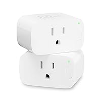 Smart Plug, Smart Home Wi-Fi Mesh Outlet, Ultra Efficient Smart Plug Compatible with Alexa, Google Home & IFTTT, 15 Amp, No Hub Required, 2.4GHz Wi-Fi, Remote Control, ETL Certified, 2Pack