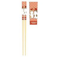 OSK BB-6 Bamboo Safety Chopsticks 8.3 inches (21 cm), Red, mofusand MFS No.3, Made in Japan