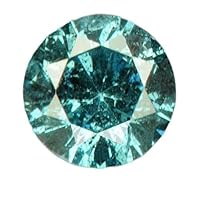 0.20 cts. CERTIFIED Round I1 Vivid Aqua Blue Color Loose Natural Diamond 19455 by IndiGems