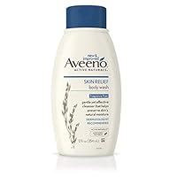 Aveeno Skin Relief Body Wash, Fragrance Free, 12 Ounce (Pack of 12)