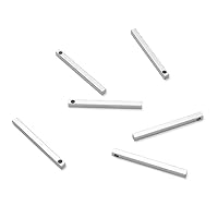 50pcs Adabele 304 Grade Surgical Stainless Steel Hypoallergenic Vertical Bar 25mm Long Drop (1.4mm Hole) Geometric Jewelry Making Findings SJF19-25