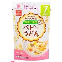 HAKUBAKU Baby Small-sized(1 inch) Udon Noodles, No Salt, 100g x 3bags