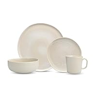 Cloud Terre by Fortessa Collection No 3 Stoneware 16 Piece Dinnerware Set, Service for 4, Sand