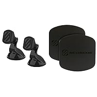 Scosche MagicMount Phone and Tablet Magnetic Car Mount Bundle (2-Pack) | with Replacement Plates