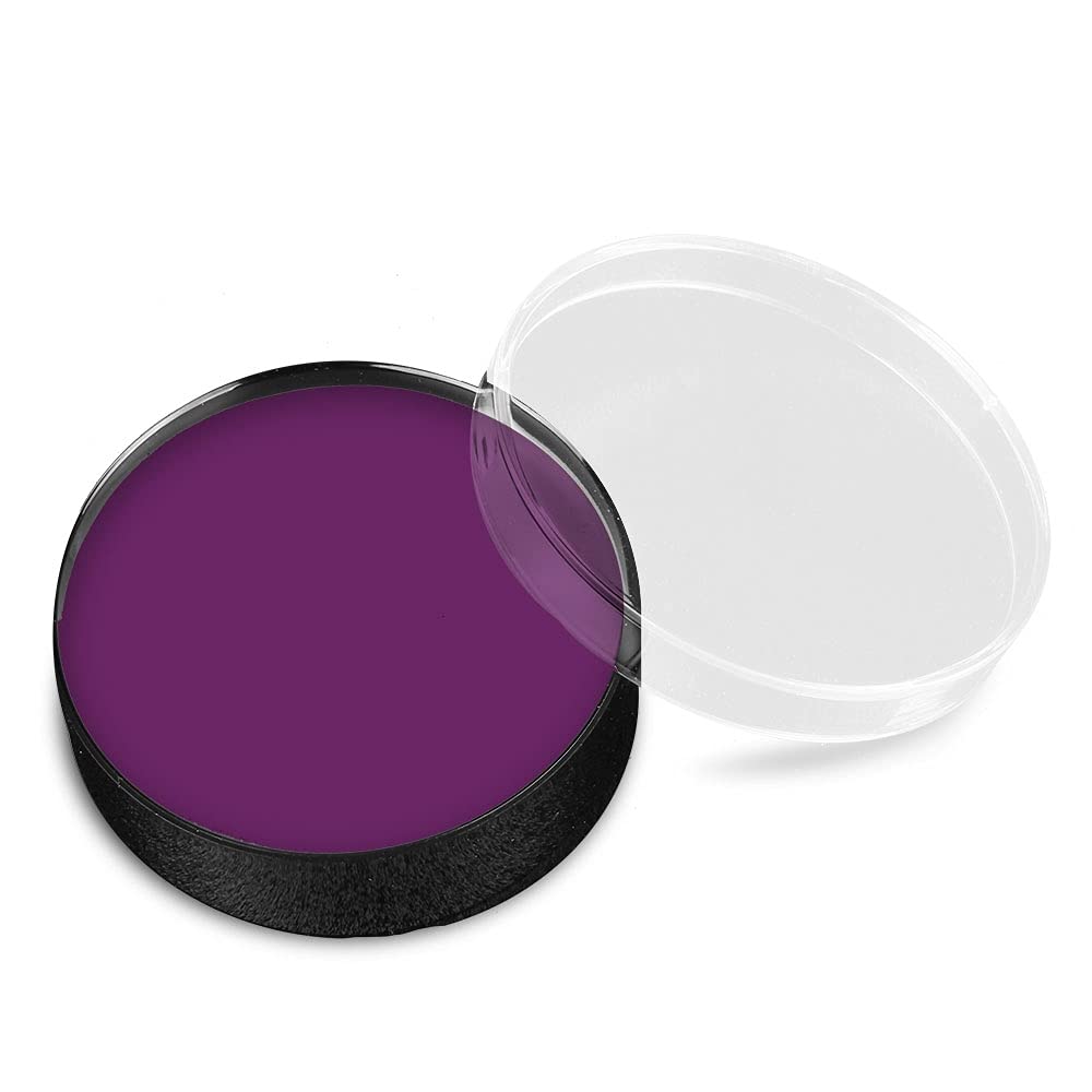 Mehron Makeup Color Cups | Stage, Foundation, Face Paint, Body Paint, Halloween | Face Paint Makeup | Greasepaint .5 oz (14 g) Purple