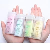 2 * 50Pcs Disposable Paper Soap For Travel | Disinfection & Sterilization Disposable Mini Cleaning Soap Portable Case For Face/Hand wash (Multicolor)