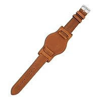 Leather Bund Watch Strap 18mm 19mm 20mm 21mm 22mm Crazy Horse Leather Cuff Watchband