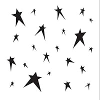 Stars Stencil by StudioR12 | Primitive Pattern Art - Reusable Mylar Template | Painting, Chalk, Mixed Media | Use for Journaling, DIY Home Decor - STCL617 (6