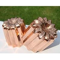 2.1 inch Copper Canele mold from Bordeaux a Set of Six tinned molds