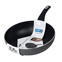 Premium 28cm Deep Wok - Induction, Dishwasher Safe, Non-Stick, Easy to Clean - PFOA Free, 4mm Thick - Hanging Hook, Suitable for Multiple Hobs - Soft Touch Handle with Flame Retardant Technology