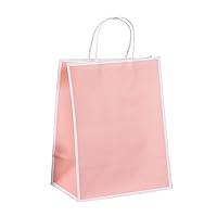 50 Pcs Paper Gift Bags, Kraft Paper Bags with Handles Kraft Shopping Bags Kraft Bags Gift Bags Bulk Christmas Thanksgiving Halloween Easter Mother's Day Kids Parties Gift Bag-17-8x4x11in