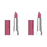Color Sensational Lipstick, Lip Makeup, Matte Finish, Hydrating Lipstick, Nude, Pink, Red, Plum Lip Color, Lust for Blush, 0.15 oz; (Packaging May Vary) (Pack of 2)