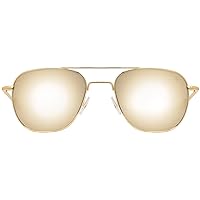 AO Original Pilot Sunglasses - SkyMaster Mirrored Glass Lenses - Bayonet Temple