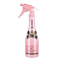 Mist Spray Bottle Water Refillable Pink Plastic Hair Sprayer Plant Mister Rose Champagne Design 280ml 9.5oz Empty Trigger Fine Mist for Barber Salon Haidressser