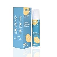 yellow silver Mineral Sunscreen For Babies & Kids SPF 30 Pa+++ | Safe Sun Block Children Broad Spectrum Protection Daily Use for Baby (1-15 years) Water-resistant With No Chemical Filter 50g