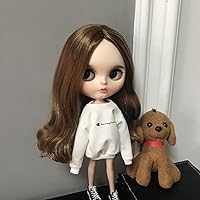 Clothes for Blythe Doll Licca Azone Ob24 Lijia Cloth T-Shirt Jeans Baby Dress Skirt Shirt (White)