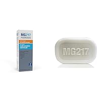 MG217 2% Coal Tar Psoriasis Gel Dead Sea Exfoliating Bar Soap - 4 oz & 3.2oz