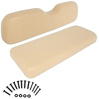 Rear Replacement Cushions for Golf Cart Rear Seat, Golf Cart Cushion Back Seat for EZGO TXT RXV ST for ST Sport for Valor Models for Club Car, Tan, Rear, 2 Piece Set