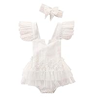 Baby Girls Lace Romper Dress Boho Clothes 1st Birthday Cake Smash Outfit Newborn Photography Outfits Summer Sunsuit