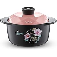 Ceramic Casserole Earthen Pot Clay Pot for Cooking - Ceramic Cookware - Japanese Stew Pot with Lid, Household Soup Pot, Non Stick, High Temperature Resistance Clay/Green
