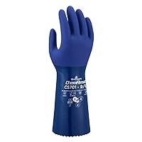 SHOWA CS701 Anti-Slip Food Safe Chemical Resistant Nitrile Safety Gloves, 14