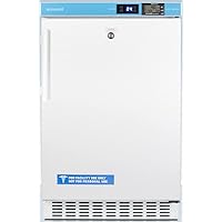 Summit ACR45L 20 Inch Freestanding or Built-In Counter Depth Compact Refrigerator with 2.65 cu. ft. Capacity Slim 20` Width, High-Temperature Alarm in White