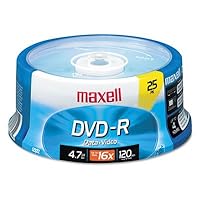 Maxell - DVD-R Discs, 4.7GB, 16x, Spindle, Gold, 25/Pack - Sold As 1 Pack - Share and preserve files and memorable moments.