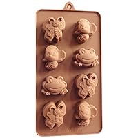 8 Cavity Butterfly Bee Frog Silicone mold chocolate molds cake DIY mould