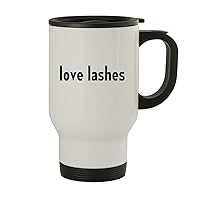 Love Lashes - 14oz Stainless Steel Travel Mug, White