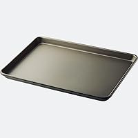 Half Size 18 Gauge Non-Stick Sheet Baking Pan, Wire in Rim Aluminum Bun Pan, Professional, Commercial, and Industrial Grade Pan by Tezzorio