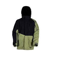 Delta Float Parka, Green/Black, Medium, Soft-touch waterproof fabric, Long nap free hanging fleece through torso, Rapid drain system at bottom of jacket and sleeves.