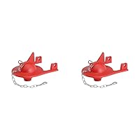 Korky 2012BP Shark Fin Repairs-Replaces Kohler Parts 84138, 84314, 85655 and 89825-Made in USA, Fits Specific 1 Piece Toilets, Red (Pack of 2)